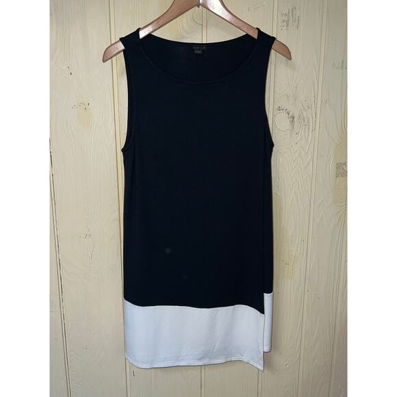 J. Jill Tunic Tank Top Womens Medium Colorblock Soft Knit Asymmetrical Hem - Picture 4 of 8